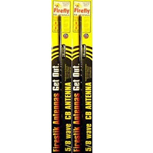 FireStik LOT of 2 FL3-B Three Foot Firefly CB Radio Antenna with Tuneable Tip (Black)