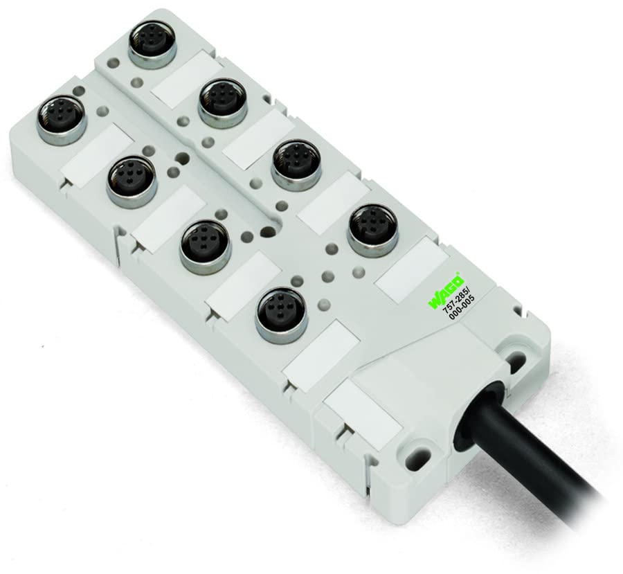 WAGO 757-264/000-010 1 X Fixed Connecting Cable, 10M Connecting Cable, 4POLE, 6WAY, 6XM12 Socket, Sensor/Actuator Box