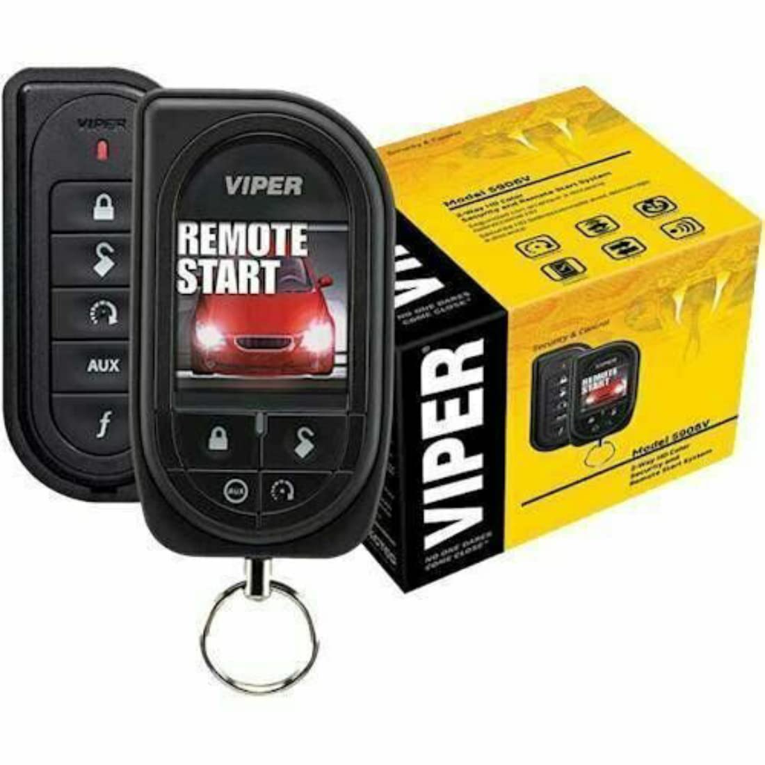 Viper 5906V Color OLED 1-Way Remote Start + Security Systems & 1 Mile Range (Certified Refurbished)