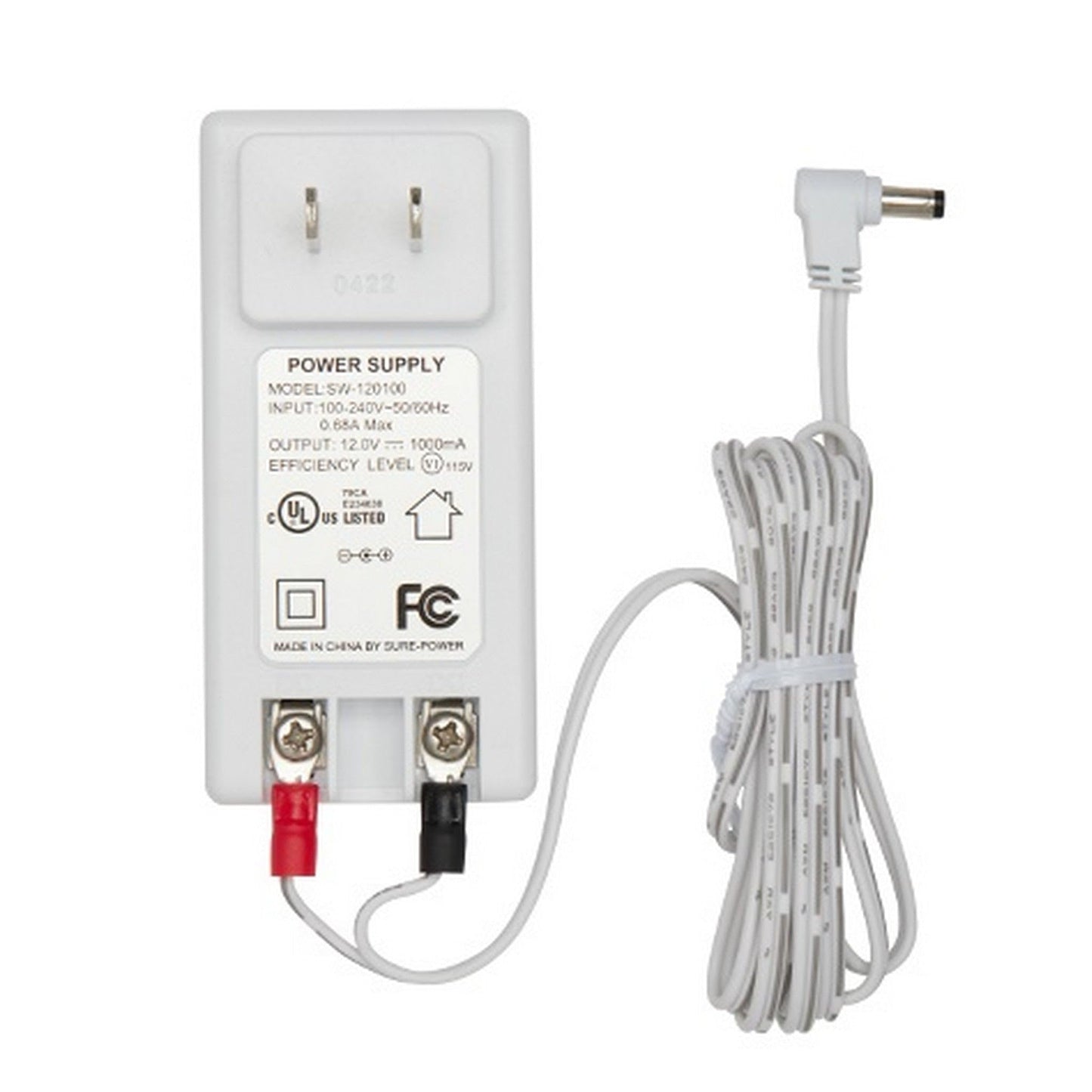 Qolsys IQ Hub Power Supply Replacement - QR0117-840 - Black - Compact - Barrel Connector