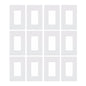 Lutron Claro Light Switch Cover Plate, 1 Gang Wallplate, for Decorator Light Switches, Rocker Light Switch Cover, Outlet Cover, Screwless Switch Plate Cover, Gloss, CW-1-WH-12, White, 12 Pack