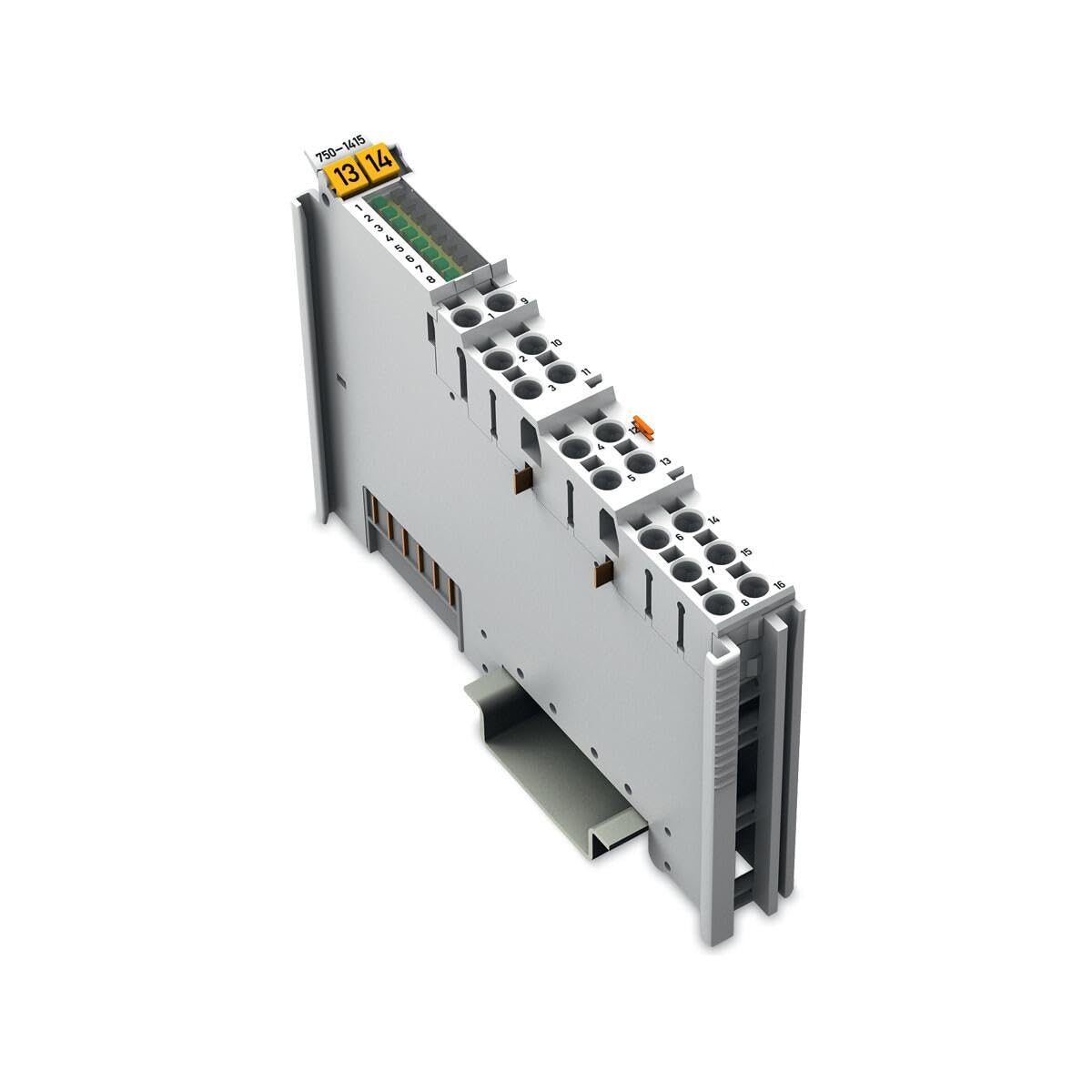 WAGO 750-1415 1.6-4.6 MA, 10 AMP, 22-16 AWG, 24 VDC, -25 to+85 Degree C, 8-Channel, Digital Input Module, DIN Rail Mount, IP20, LED Indicator, Push in CAGE CLAMP