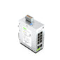 WAGO Industrial Switch 852-1813, with 8 10/100/1000 Mbit/s ETHERNET Ports Autonegotiation and Front-Panel Diagnostic LEDs, 2 x SFP Slots for Fiber Optics, Supports up to 8000 Absolute MAC Addresses