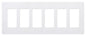 Lutron Claro Light Switch Cover Plate, 6 Gang Wallplate, for Decorator Light Switches, Rocker Light Switch Cover, Outlet Cover, Screwless Switch Plate Cover, Gloss, CW-6-WH, White