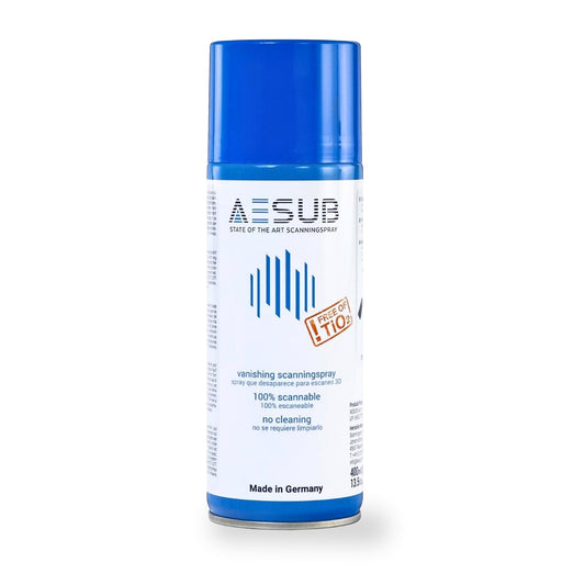 AESUB Blue 3D Scanning Spray - Temporary Matte Coating for Reflective & Transparent Surfaces – Ultra-Thin Anti-Reflection Spray for Accurate 3D Scanning - 400 ml