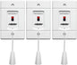 Alpha Communications SF117/2A Pack of 3 Emergency Call Switch; Red Call-Placed Indicator; Durable ABS Plastic Faceplate; 2 Circuits to Operate 1-2 Signaling Devices; 125V, 2A