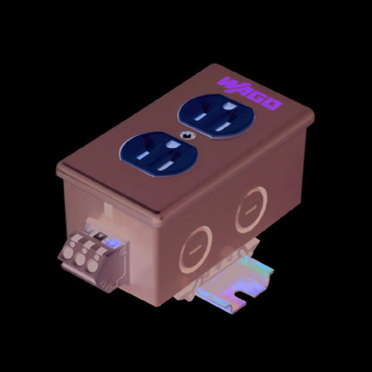 WAGO 51017543 Connector, AC Power, Socket, 15A, 120V