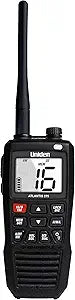 Uniden Atlantis 275 Handheld Two-Way VHF Marine Radio, Floating IPX8 Submersible Waterproof, Large Dual-Color Screen, 6-Watt, All USA/International/Canadian Marine Channels, NOAA Weather Alerts