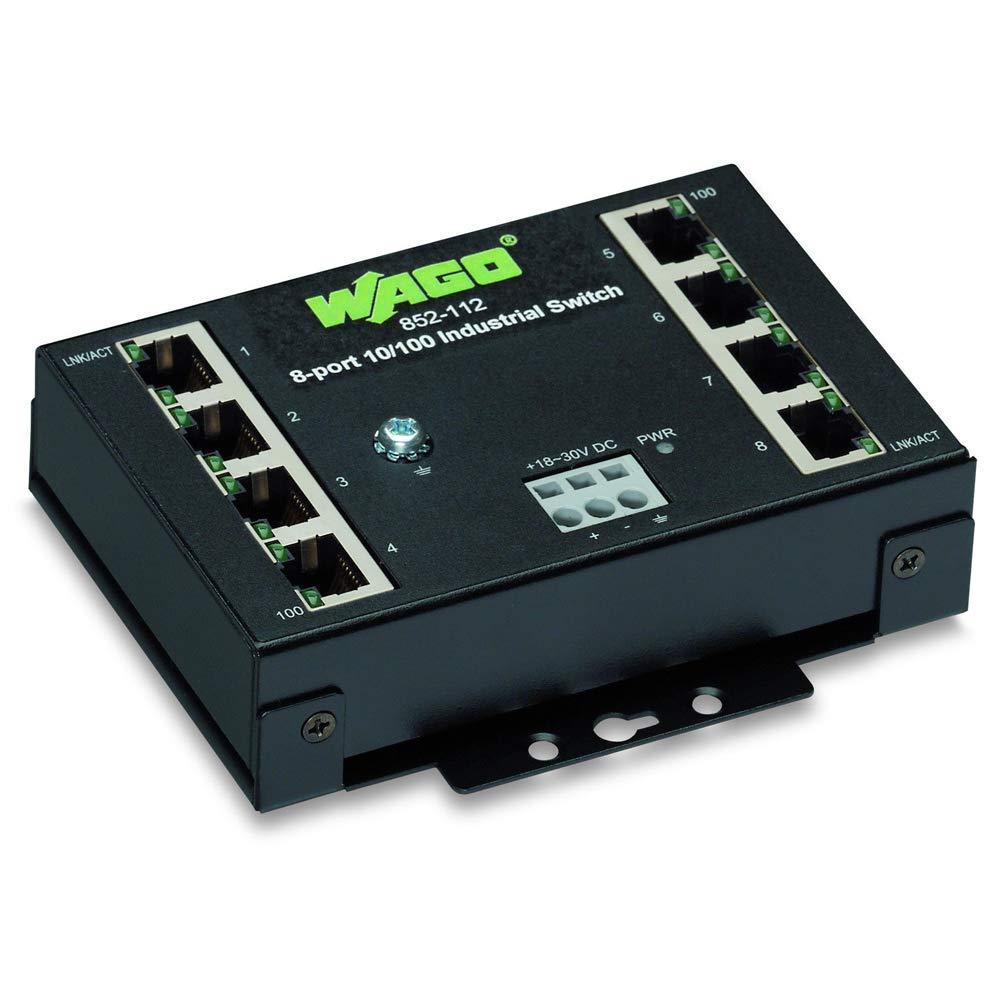 Industrial unmanaged ECO switch; 8 - 10/100 Mb/s RJ45 ports