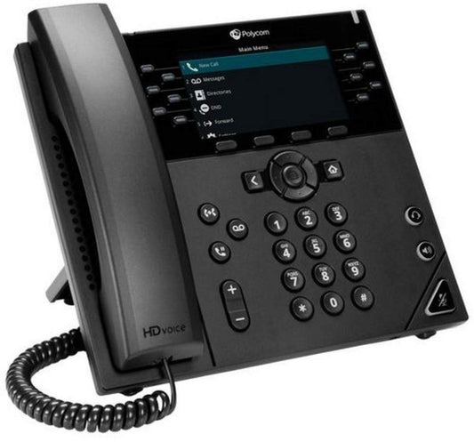 Poly (Plantronics + Polycom) Poly - VVX 450 Business IP Phone (Polycom) - 12-Line, Color IP Desk Phone with Handset - POE - 4.3' Color LCD Display