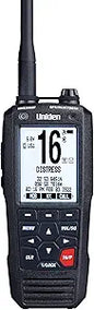 Uniden MHS338BT Floating, Handheld Marine VHF Radio, 6-Watts, GPS and Bluetooth, Submersible IPX8, Emergency Strobe & Flashlight, NOAA Weather Alerts, FM Radio, Chargeing Cradle & Li-ion Battery.